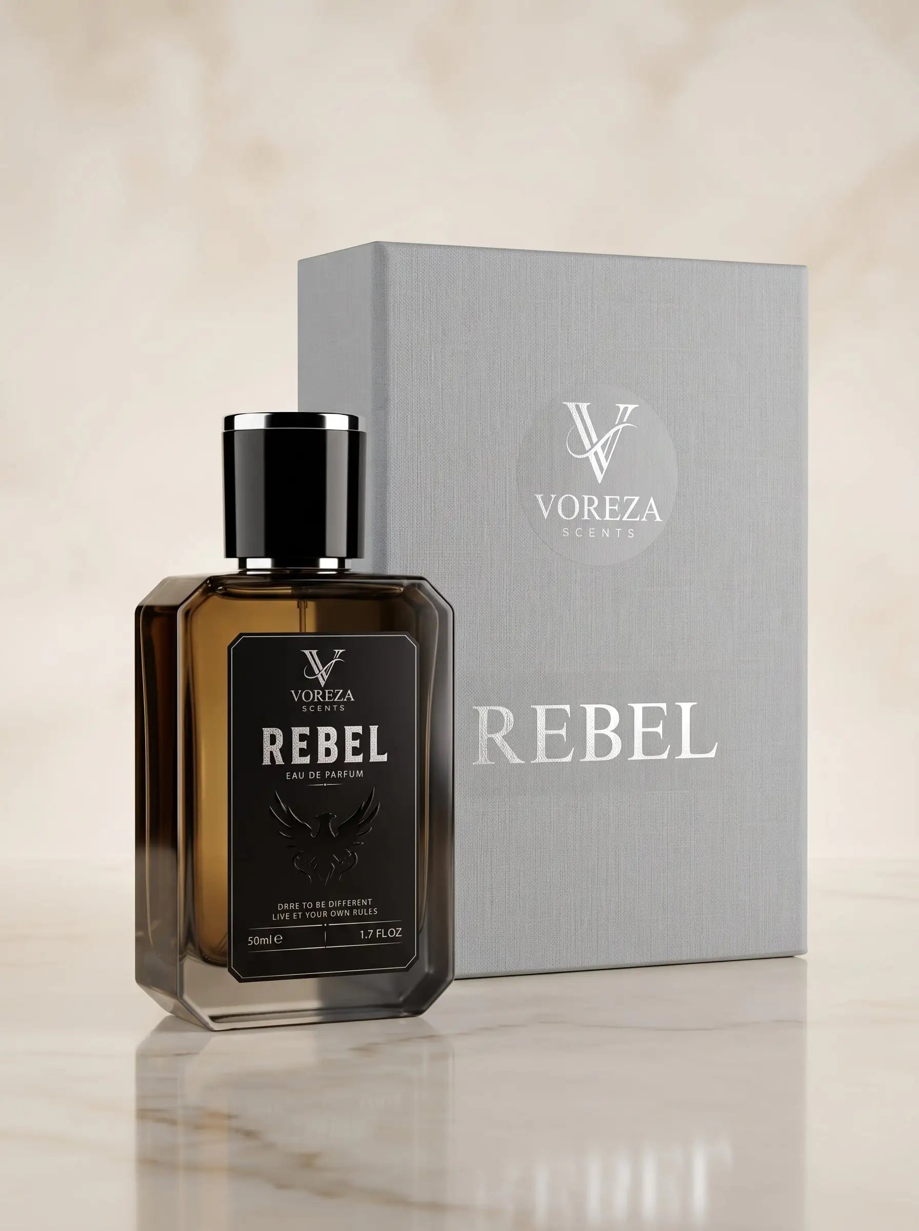 REBEL Eau de Parfum (50ml) | Luxury Men's Perfume | VOREZA SCENTS Voreza Scents